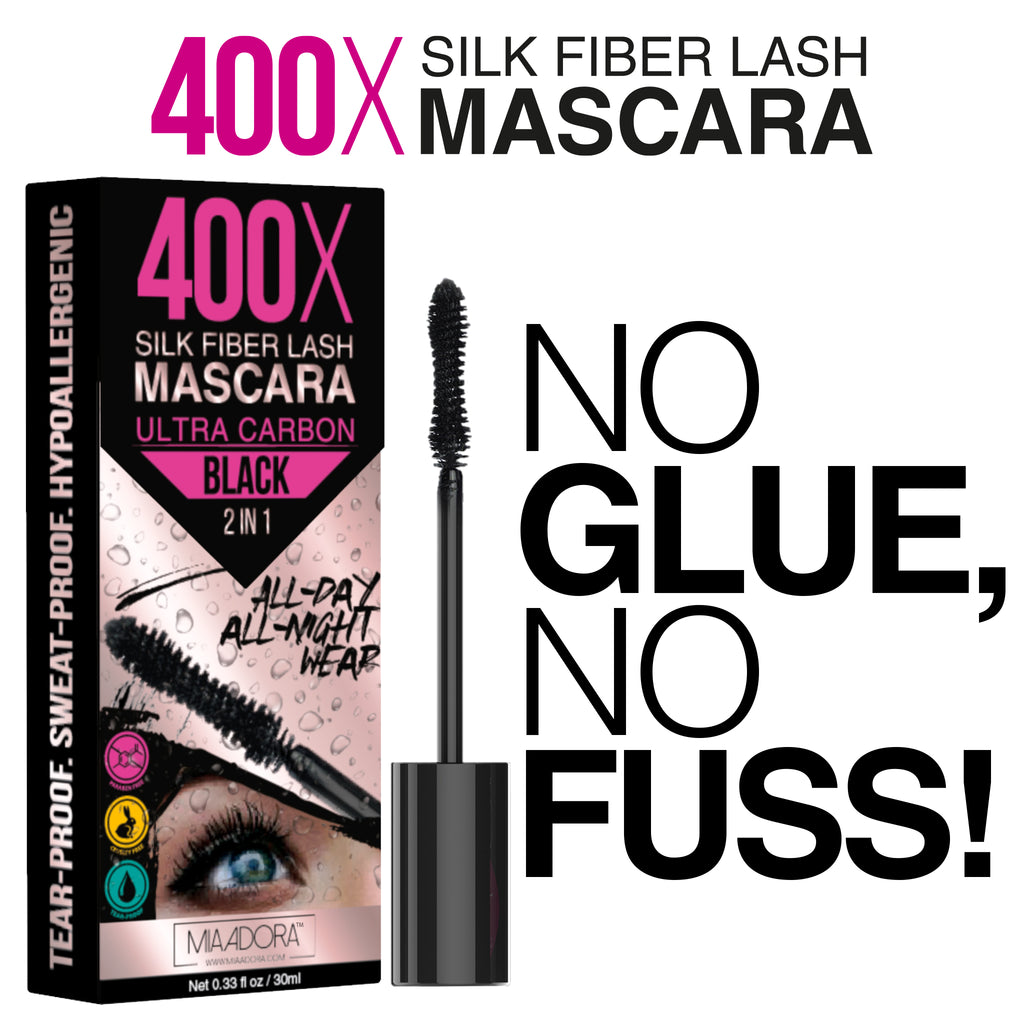 Stunning, Voluminous Lashes- Pure Silk Fiber Lash Mascara Mia Adora